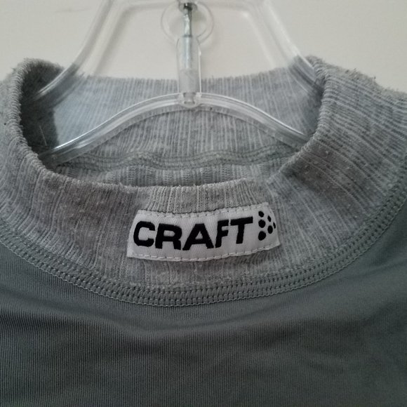CRAFT Gray Crewneck Front Wind Panel Performance Base Layer Shirt - Women's S - Picture 3 of 11